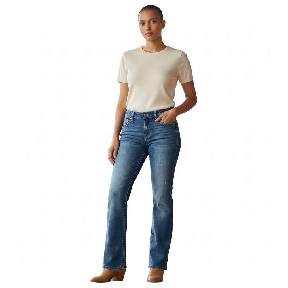Kut from the Kloth So Low Women's Boot Cut Jeans - Classic Blue - Picture 2 of 13